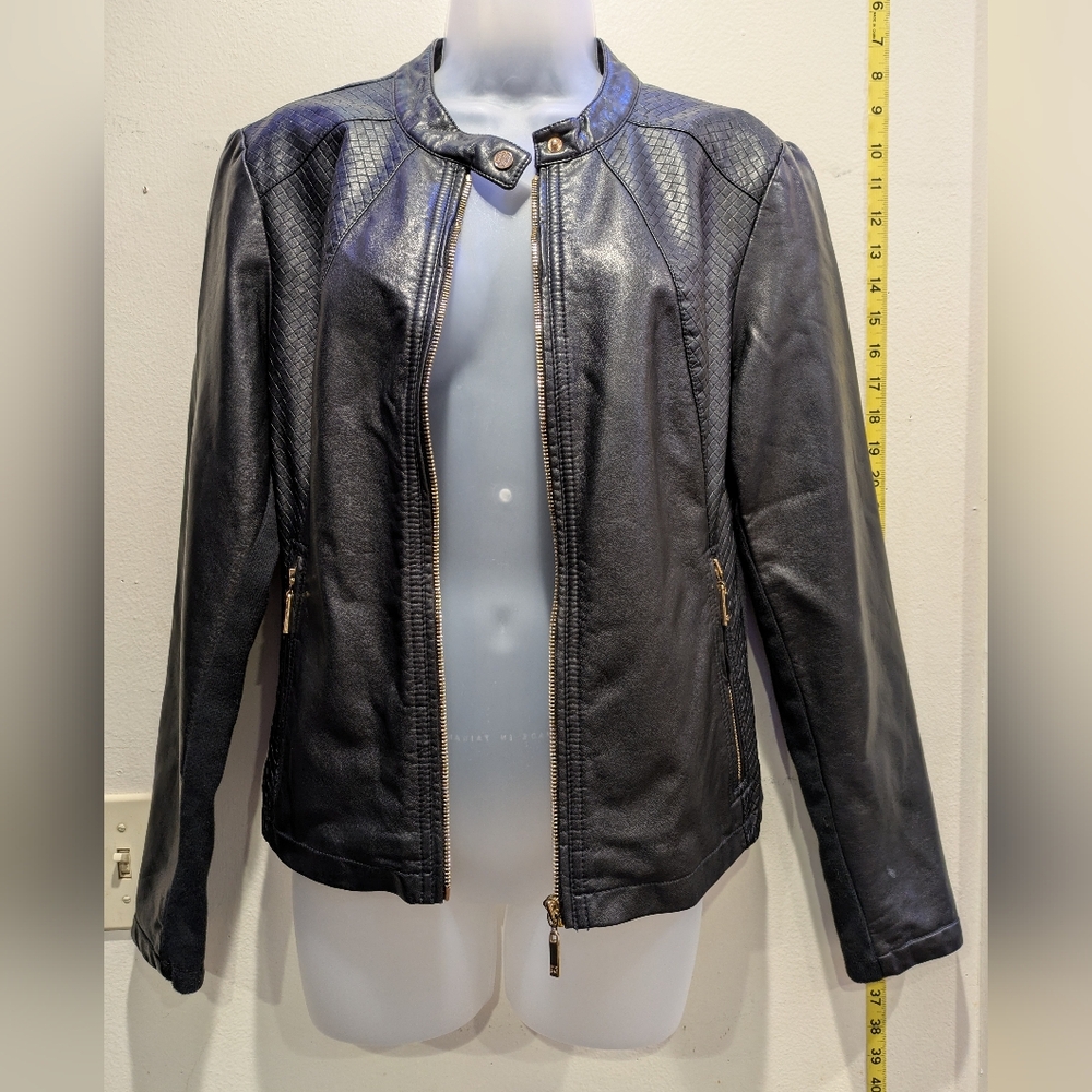 Ivanka Trump Black Leather Jacket Size M